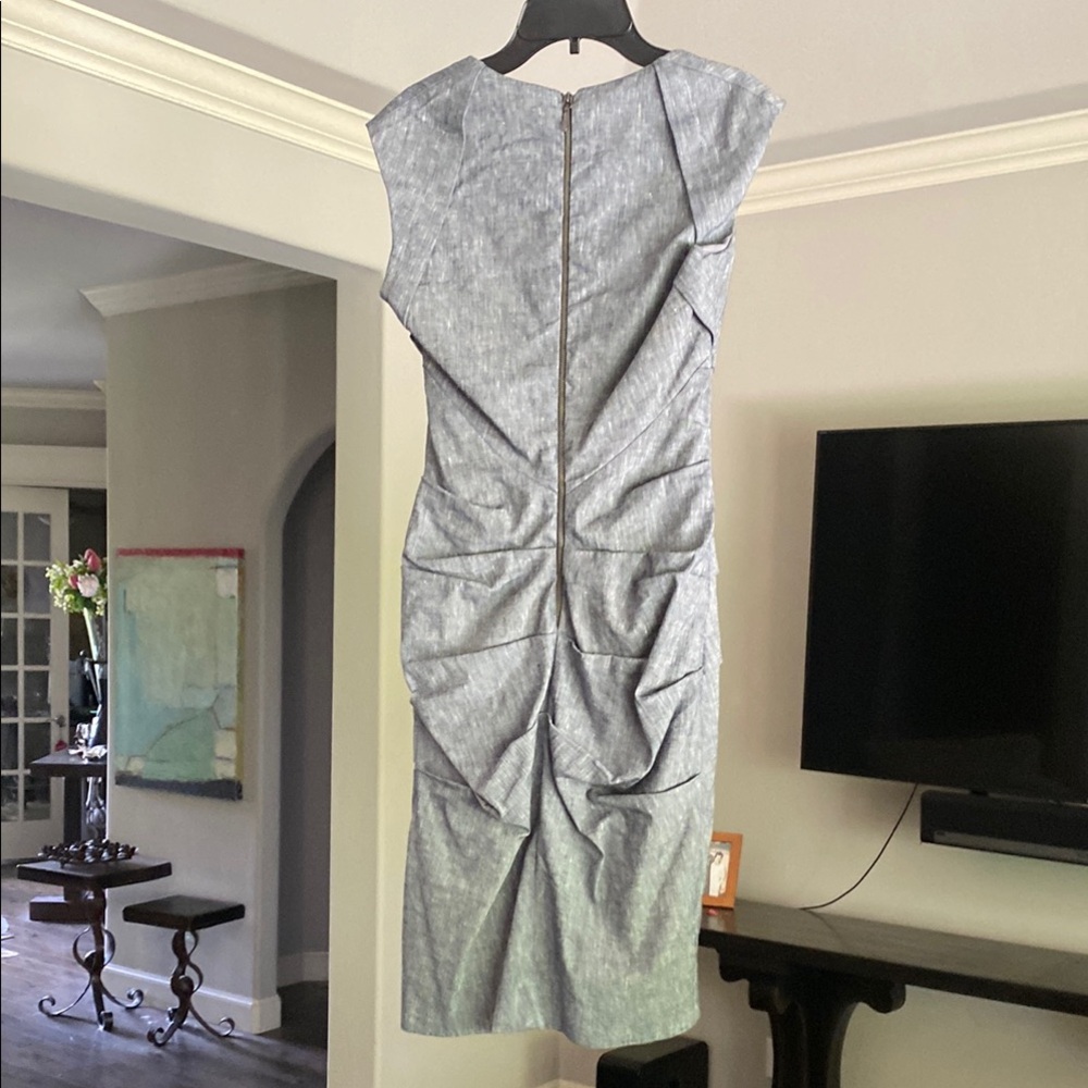Nicole Miller Gray Cap Sleeve Dress - Picture 2 of 6